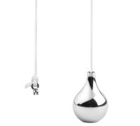 NewZC Bathroom Light Pull Cord Handle with 150cm Long Nylon Pull String Extension Connector Chrome Pull Cord End Extender for Bedroom Toilet Shower Ceiling Light Fan Switch and Blind - Silver