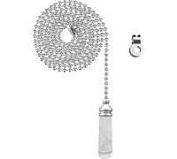 NewZC Crystal Bathroom Light Pull Cord Handle with 100cm Chrome Ball Chain