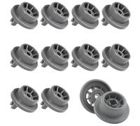 NewZC Pack of 12 Dishwasher Basket Wheels Compatible with Bosch Siemen - Grey Dishwasher Basket Wheels - Replacement Wheels Dishwasher Lower Basket - Replacement Wheels for Dishwasher Basket