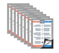 NewZeal A4 Magnetic Frames Self Adhesive Magnetic Paper Holder for Wall & Windows, A4 Magnetic Display Frame for Menu, Sign, Picture, Notices (Pack of 8, Silver)
