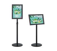 NewZeal Adjustable A4 Poster Stand Heavy-duty Floor Standing Poster Holder Notice Stand Sign Holder for Wedding/ Show/ Display/ Advertisement, Black
