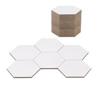 Newzela Hexagon Blank Slate Board Game, 25 Pcs Blank Game Board and Pieces for Custom Board Games, Same Size as Settlers of Catan - Design and Build Your Own Custom Tiles
