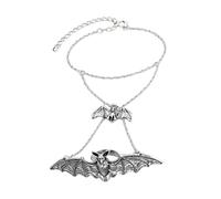NewZenro Vintage Bat Finger Ring Slave Hand Chain Bracelet for Women