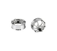 NewZenro Vintage Spider Ear Tunnels Plugs Expander Gauges Stretcher Screw Earrings for Men Stainless Steel Hypoallergenic Animal Personalized Piercing Body Jewelry for Halloween Party, 1/2"(12mm
