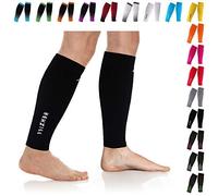 NEWZILL Compression Calf Sleeves (20-30mmHg) for Men & Women - Perfect Option to Our Compression Socks - for Running, Shin Splint, Medical, Travel, Nursing (Solid Black, 15in - 18in Calf (L/XL))