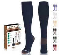 NEWZILL Compression Dress Socks for Men & Women Circulation | Cotton Rich Comfortable Socks 15-20mmHg | BEST Stockings for Business Casual Running Medical Athletic Knee-High Support Socks