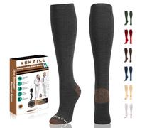 NEWZILL Compression Dress Socks for Men & Women Circulation | Cotton Rich Comfortable Socks 15-20mmHg | BEST Stockings for Business Casual Running Medical Athletic Knee-High Support Socks