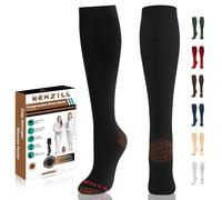 NEWZILL Compression Dress Socks for Men & Women Circulation | Cotton Rich Comfortable Socks 15-20mmHg | BEST Stockings for Business Casual Running Medical Athletic Knee-High Support Socks