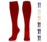 NEWZILL Compression Dress Socks for Men & Women Circulation | Cotton Rich Comfortable Socks 15-20mmHg | BEST Stockings for Business Casual Running Medical Athletic Knee-High Support Socks