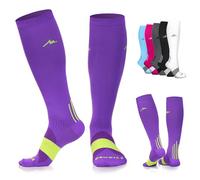 NEWZILL Medical Compression Socks for Women & Men Circulation 20-30 mmHg, Best for Running Athletic Hiking Travel Flight Nurses (Purple, S/M)