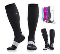 NEWZILL Medical Compression Socks for Women & Men Circulation 20-31 mmHg, Best for Running Athletic Hiking Travel Flight Nurses (Black, S/M)