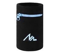 NEWZILL Wrist Wallet (Wristband) with Zipper - FOR Running, Walking, Basketball, Tennis, Hiking, Cross-Fit and more (Black/Blue-L)