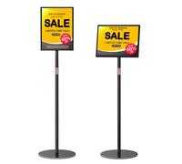 Newzueby Sign Holder Stand 8.5x11 inch - Flip Open Pedestal Floor Standing Sign Holder, Adjustable Versatile Sign Stands for Display, Floor Sign Holder with Easy Replacement for Events and Promotions