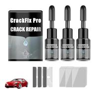 Nexa Crackfix Pro Kit, Crackfix Pro Kit, Nexa Car Windshield Crack Repair Fluid Kits, Effective Car Glass Repair Fluid Kits for Cracks, Chips, and Bulls-Eyes, Fast (3 Pcs)