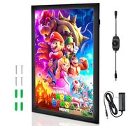 NexaFrame LED Backlit Movie Poster Frame - 16 x 24 Black Cinema Box for Posters, Framed Wall Art Lights for Paintings & Pictures, Digital Signage Display, Lighted Theater Advertising Signs, Light Box