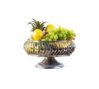 NexaGeniX Veg Basket Fruit Basket, Tall Plate Keeps Vegetables Fresh Snacks Candy Storage Fruit Storage(Silver)