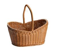 NexaGeniX Veg Basket Natural Handmade Fruit Basket for Serving - Flower Baskets ,Hand Woven Storage , Picnic Decorative Wicker Fruit Storage