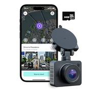 Nexar Beam GPS Dash Cam | HD Front Dash Cam | 2022 Model | 64 GB SD Card Included | Unlimited Cloud Storage | Parking Mode | WiFi