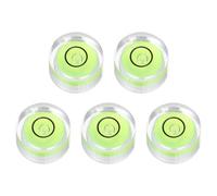 Nexarelle 5pcs Round Bubble Level 12x6mm - Mini Circular Bullseye Spirit Levels Measuring Layout Tools for Leveling Camera/Tripod/Telescope/Workshop/Turntable/Pictures Frame, Green