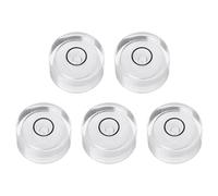 Nexarelle 5pcs Round Bubble Level 18x9mm - Mini Circular Bullseye Spirit Levels Measuring Layout Tools for Leveling Camera/Tripod/Telescope/Workshop/Turntable/Pictures Frame, White