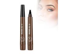 Nexavale Eyebrow, 2024 Magic Eyebrow Enhancing Pen, 4 Tipped Precise Brow Pen, Natural Precise 4 Point Eyebrow Pencil, Microblading Eyebrow Pen 4 Fork Tip Tattoo Pencil (Dark Brown)