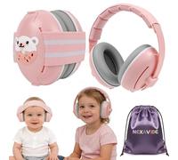 NEXAVIBE 2-in-1 Baby Ear Defenders 0-48 Months, Adjustable Noise Cancelling Baby Earmuffs with Soft PU Leather Pads, CE&EN71 Certified Infant Hearing Protection for Airplane, Concert, Newborn Gifts