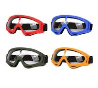 NEXAVIBE Kids Safety Goggles 8+ Teens, 4 Colours Protective Eye Glasses, Adjustable Goggles for Nerf Gun Games, Outdoor Sports, Cycling, Lab Science, DIY & Eye Protection