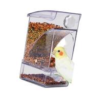 NEXAVKPR Automatic Feeding Bird Feeder with Anti Spill for Bird Cages, A | Hanging Design, Anti Scatter Feature, Prevents Mess, for Pet Owners, Saves Space, Clear