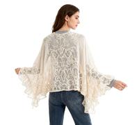 NEXAVKPR Beautiful Lace Coverup Quick Drying Design Fashionable Bayfront Wrap Polyester Texture for Seasides and Resort Wear Flexible Season Wrap