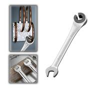 NEXAVKPR Strength 72 Tooth Ratcheting Spanner Wrench for Plumbing, 10MM | Oil Tube Access Open End Featuring 72 Teeth Gear for Brake Line Adjustments Plumbing Work and DIYer Enthusiasts