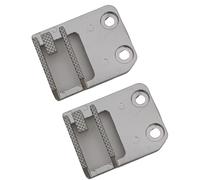 NEXAVKPR Textured Metal Teeth on Sewing Machine Feed Dog, 2-Piece Set | Silver-Tone Metal Pair, Two Mounting Holes on Each Feed Dog, Textured Teeth for the Fabric-Feeding Position