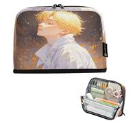 Nexawaveo Large Capacity Pencil Case Organizer 8.3x5.9in Cosmic Portrait Dark Pen Pouch for School Office Travel