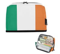 Nexawaveo Large Capacity Pencil Case Organizer 8.3x5.9in Ivory Coast Flag Pen Pouch for School Office Travel