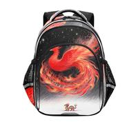 Nexawaveo Oriental Red Bird Dark Preschool Kids Backpack Kindergarten Elementary School Bookbag for Boys Girls Age 3-8
