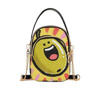 Nexawaveo Quilted Crossbody Bag Small Shoulder Purse Women's Handbags Phone Purse with Chain, Crayon Olive Yellowpink-1