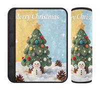 Nexawaveo Strap Covers (10"×7.7") 3D Xmas Treen Extra Wide Shoulder Pads for Car Seats Strollers Backpacks