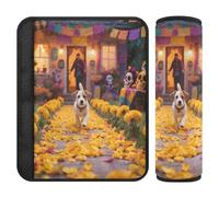 Nexawaveo Strap Covers (10"×7.7") Dog Day of The Dead Extra Wide Shoulder Pads for Car Seats Strollers Backpacks