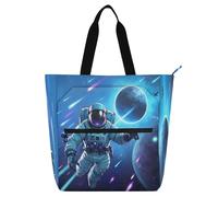 Nexawaveo Waterproof Piano Bag for Lessons Music Tote with Zipper Pockets for Sheet Music & Books, Astronaut in Space, One Size