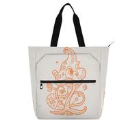 Nexawaveo Waterproof Piano Bag for Lessons Music Tote with Zipper Pockets for Sheet Music & Books, Quirky Monster Orange, One Size