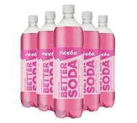 Nexba Plum Ginger Better Soda 1 L Bottles (Pack of 6) - Sugar-Free Sparkling Drink with Prebiotics and Natural Sweetener - Exotic Tangy Plum and Fiery Ginger Flavour