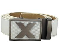 Nexbelt Men's X-Factor Leather Golfer's Belt - Black/White