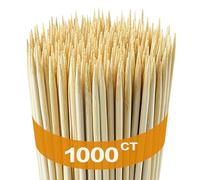 Nexboraque 1000 Pack 12 Inch Bamboo Skewers, 4 mm Natural Wood Sticks for Grilling Crafts, Kabob, Fruit, Appetizer, Cocktail, Sausage, Chocolate Fountain, BBQ, Flower Bouquet
