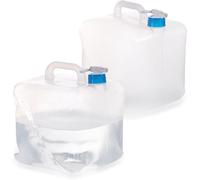 Nexboraque 2 Pack 5.3 Gallon Collapsible Container with Spigot, Foldable Water Jug Portable Camping Water Storage Carrier Jug for Outdoors Hiking Backpack & Emergency, Food Safe