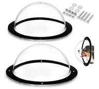 Nexboraque 2 Pack Dog Fence Window, Plastic Pet Dome Clear View Pet Peek Window for Dog, Cat, Horse, Pet Supply, 12.4 x 4.9 Inch