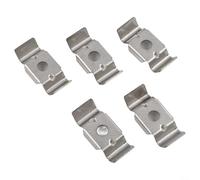 Nexbrill 10Pcs Double Pole Pad Fence Bracket Clamp Set, Butterfly Shaped Fixing Parts for 28-32mm Openings for 40mm Metal or Wooden Posts, 304 Stainless Steel and Galvanised, Reinfor forced Beads(304)