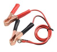 Nexbrill 2 Pieces 50A Battery Inverter Power Transfer Cables with for ALLIGATOR Clips, 12V 24V Car Audio Wire Harness, Red Positive Black Negative, 6.3mm Ring Terminal for Safe High Current Device