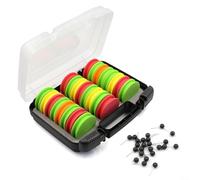 Nexbrill 24pcs EVA Foam Fishing Line Winder Set with Pins, 65x17mm Rig Spools for Tangle-Free Storage, ABS Box Included, Mixed Colors for Organising Tackle