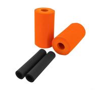 Nexbrill 2PCS Foot Foam Pads for Leg Extension Weight, High Density Replacement Rollers with Adapters for Gym Machines, 22-32mm Tube Support(140MM Orange)