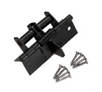 Nexbrill 3-in-1 Heavy Duty Automatic Door Closer, Spring Hinge with 90° Stopper, Adjustable Metal Floor Spring for Commercial Home, Self-Closing, 10cm(matte black)