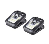 Nexbrill Clip-On Solar Lights Outdoor with Motion Sensor, 25 LED 600 Lumens Bright White, Water Security Lamp for Fence Deck Gutter Railing, 2 Pack, 7.8x9.5cm